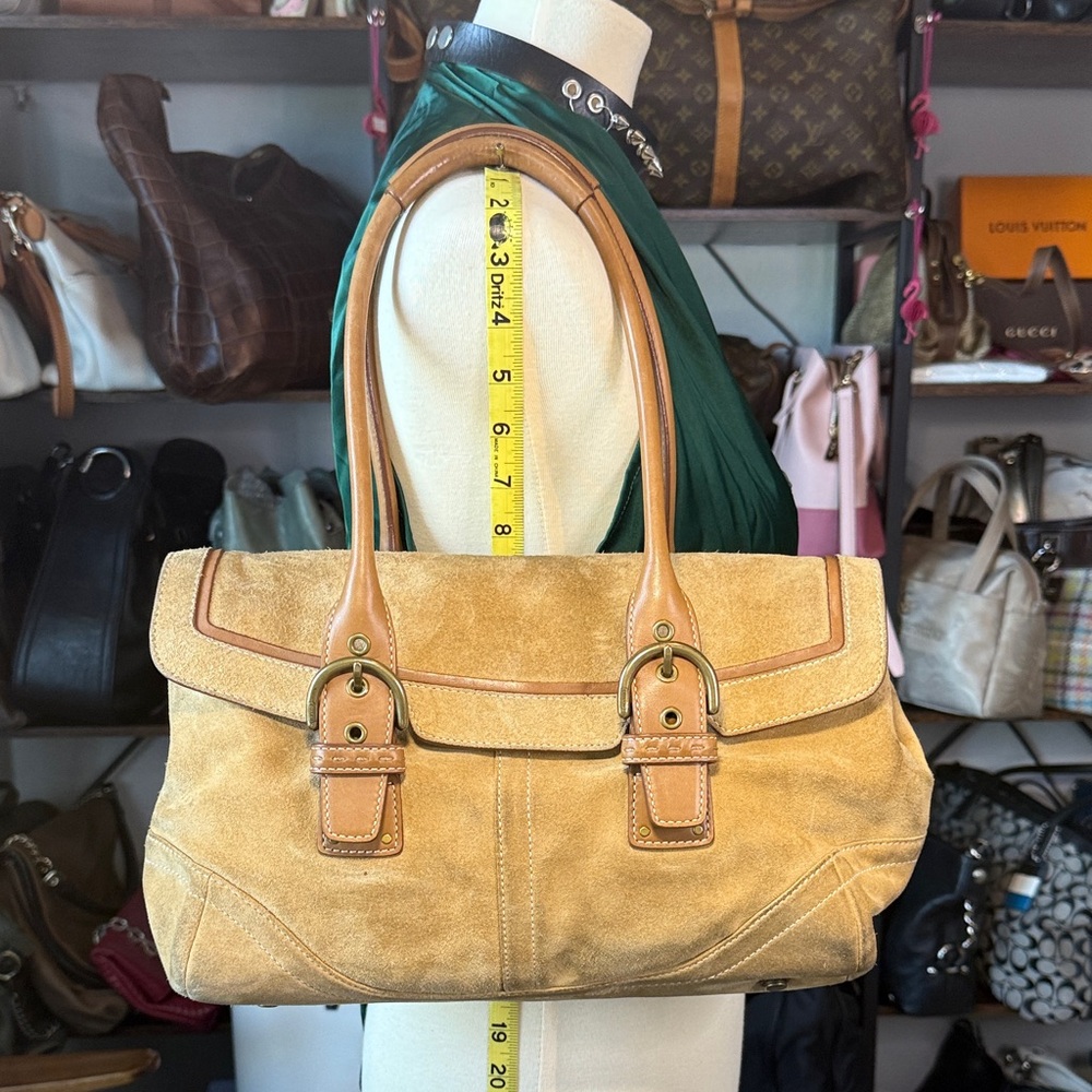 VINTAGE Coach Camel Soho Flap Satchel Tote